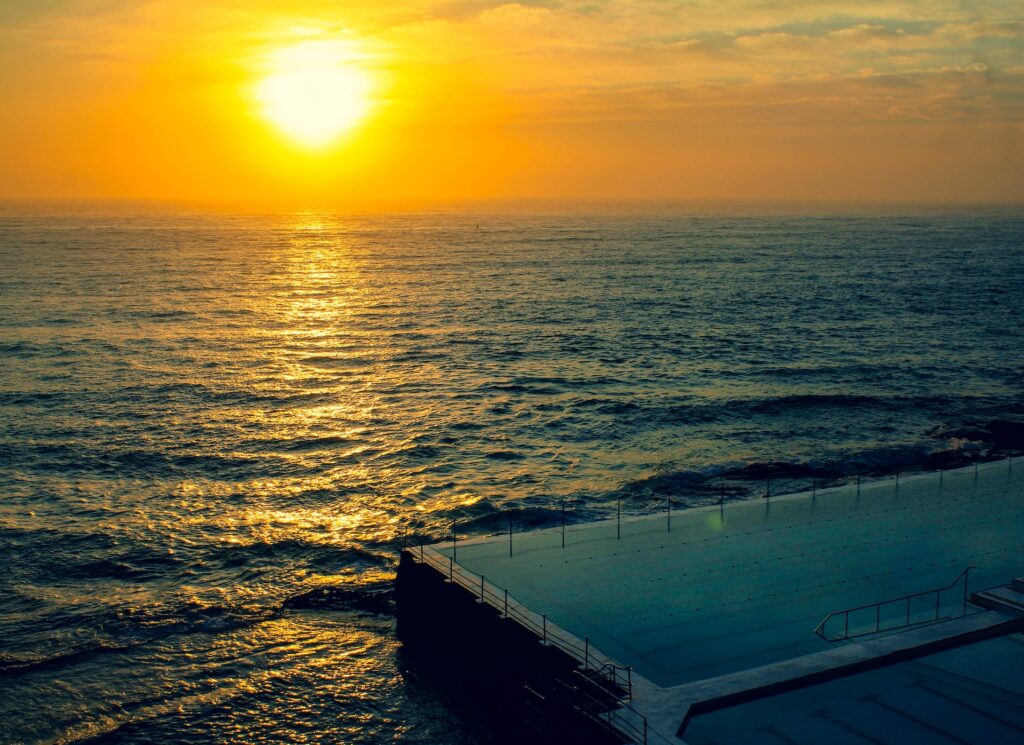 bondi beach sunset